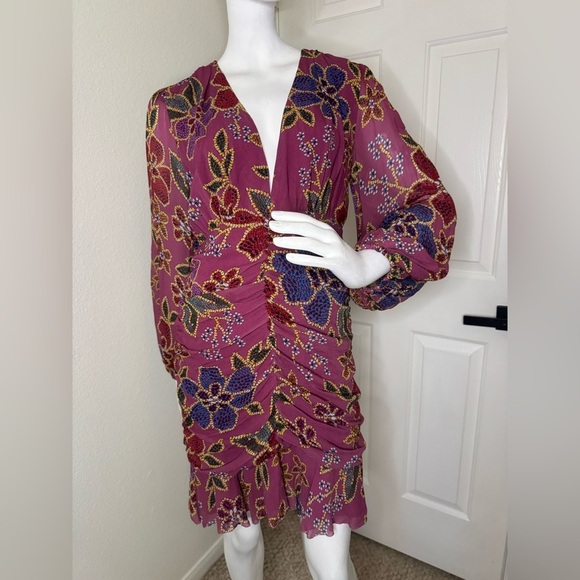 FARM RIO FLORAL SPARKLE MINI DRESS IN SIZE M - Picture 3 of 14